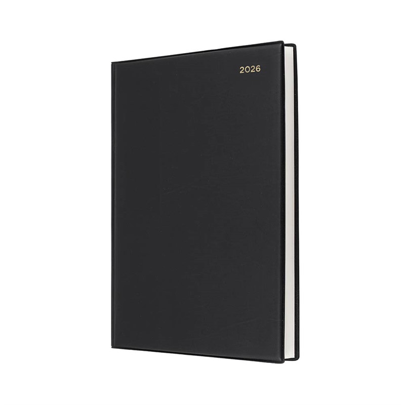 COLLINS BELMONT 147V99 DIARY DAY TO PAGE A4 BLACK