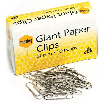 MARBIG PAPER CLIP GIANT 50MM BOX 100