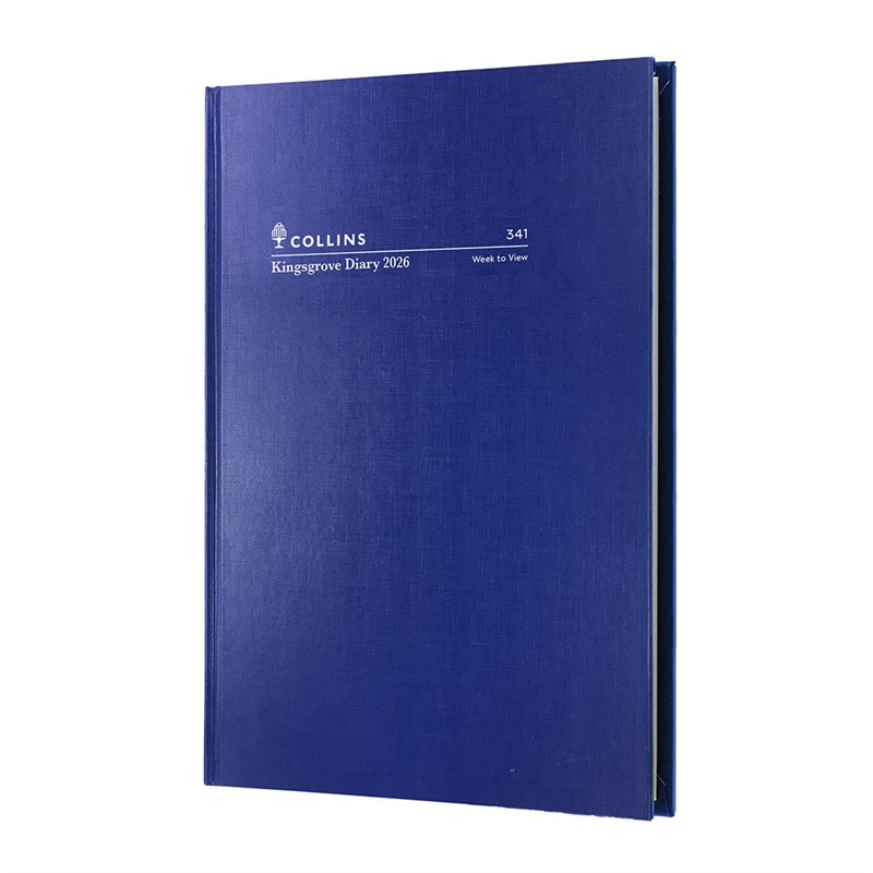 COLLINS KINGSGROVE 341P59 DIARY WEEK TO VIEW A4 BLUE