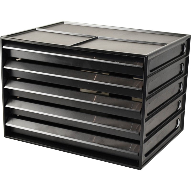 ITALPLAST GREENR RECYCLED DOCUMENT CABINET 5 DRAWER A4 BLACK