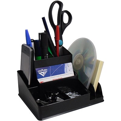 ITALPLAST DESK ORGANISER BLACK