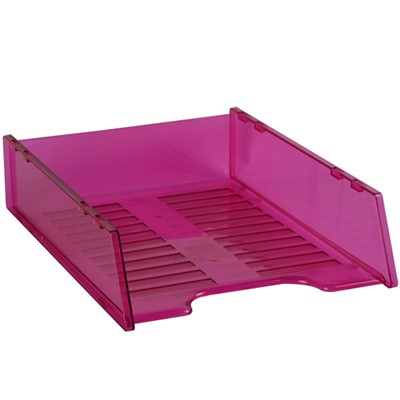 ITALPLAST MULTI FIT DOCUMENT TRAY A4 TINTED PINK