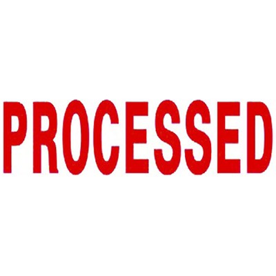 DESKMATE PREINKED MESSAGE STAMP PROCESSED RED