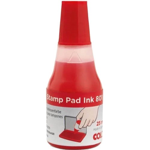 COLOP 801 STAMP PAD INK REFILL 25ML RED