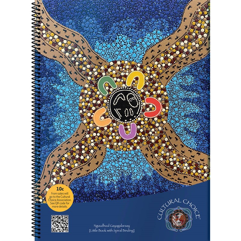 A4 CULTURAL CHOICE NOTEBOOK SPIRAL BOUND 8MM RULED 70GSM 120 PAGE MOTIF