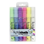 TEXTA LIQUID CHALK MARKER DRY WIPE BULLET 45MM ASSORTED WALLET 6