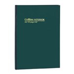 COLLINS CASEBOUND NOTEBOOK SHORT AZ INDEX 168 PAGE A4 GREEN