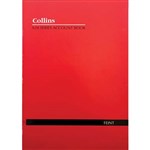 COLLINS A24 SERIES ACCOUNT BOOK FEINT RULED STAPLED 24 LEAF A4 RED