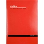 COLLINS A24 SERIES ACCOUNT BOOK DOUBLE LEDGER FEINT RULED STAPLED 24 LEAF A4 RED