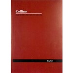 COLLINS A60 SERIES ACCOUNT BOOK INDEX THROUGH FEINT RULED STAPLED 60 LEAF A4 RED