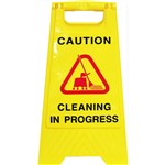 CLEANLINK SAFETY AFRAME SIGN CLEANING IN PROGRESS 430 X 280 X 620MM YELLOW