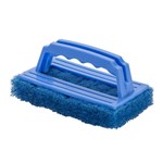 CLEANLINK SCOURER HEAVY DUTY WITH HANDLE 150 X 90MM BLUE