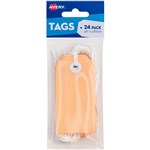 AVERY 13204 SWING TAGS WITH STRING 96 X 48MM PEACH PACK 24