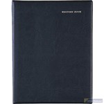 COLLINS VISITORS BOOK SHORT WIRO BOUND A4 64 LEAF PVC A4 BLACK