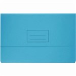 BANTEX DOCUMENT WALLET 230GSM FOOLSCAP LIGHT BLUE