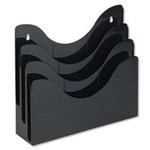 DEFLECTO BROCHURE HOLDER LANDSCAPE 3POCKET 3TIER A4 BLACK