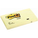 3M 635 POSTIT RULED PAD 76 X 127MM YELLOW