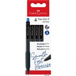 FABERCASTELL FAST GEL Z PEN 07MM BLUE PACK 4