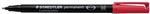 STAEDTLER LUMOCOLOR PERMANENT MARKER MEDIUM 1MM RED