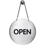DURABLE PICTOGRAM SIGN OPENCLOSED WITH CHAIN 130MM STAINLESS STEEL