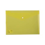 RAZORLINE FILE BAG PVC WITH BUTTON A4 YELLOW PACK 10