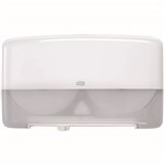 TORK 555500 T2 TWIN MINI JUMBO TOILET ROLL DISPENSER WHITE