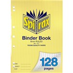 SPIRAX 127 BINDER BOOK 8MM RULED A4 128 PAGE