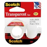 SCOTCH 157S TRANSPARENT TAPE ON DISPENSER 19MM X 76M