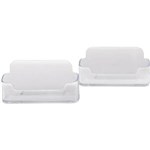 DEFLECTO BUSINESS CARD HOLDER LANDSCAPE CLEAR PACK 2