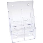 DEFLECTO BROCHURE HOLDER 6POCKET 3TIER DL CLEAR