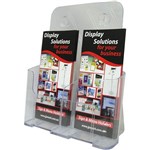 DEFLECTO BROCHURE HOLDER 2POCKET 1TIER DL CLEAR