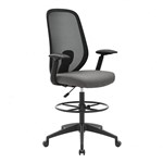 BURO FORCE DRAFTING CHAIR BLACK FRAME BLACK SEAT