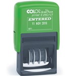 COLOP S260L5 GREEN LINE SELFINKING DATE STAMP ENTERED 4MM REDBLUE