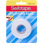 SELLOTAPE PERMANENT DOUBLE SIDED FOAM MOUNTING TAPE 12MM X 2M