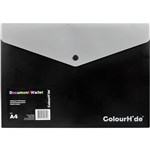 COLOURHIDE DOCUMENT WALLET PP A4 BLACK