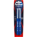 ARTLINE 220 FINELINER PEN 02MM BLUE PACK 2