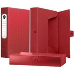 MARBIG BOX FILE A4 PP WITH BUTTON 60MM RED