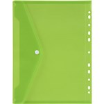 MARBIG BINDER POCKET BUTTON CLOSURE A4 LIME