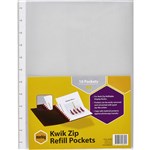 MARBIG KWIK ZIP DISPLAY BOOK REFILL A4 CLEAR PACK 10