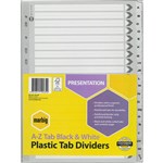MARBIG DIVIDER AZ TAB A4 BLACKWHITE