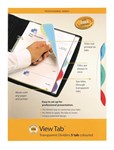 MARBIG DIVIDERS VIEW TAB 5 TAB COLOUR BULK PACK 10