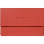 MARBIG SLIMPICK DOCUMENT WALLET FOOLSCAP BRIGHTS RED PACK 10