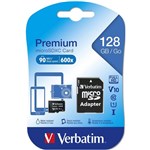 VERBATIM MICROSD CARD WITH ADAPTER 128GB BLACK