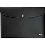 LEITZ RECYCLE DOCULOPE WALLET WITH FLAP CLOSURE A4 BLACK