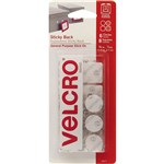 VELCRO BRAND   DOTS AND SQUARES WHITE PACK 14