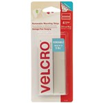 VELCRO BRAND   REMOVABLE MOUNTING STRIPS 88 X 19MM WHITE PACK 4