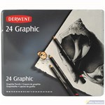 DERWENT GRAPHIC PENCIL ALL GRADES TIN 24