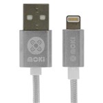 MOKI SYNCHARGE CABLE USBA TO LIGHTNING 3M SILVER