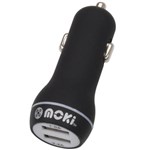 MOKI USB CHARGER DUAL BLACK