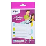 AVERY 41501 KIDS SELF LAMINATING LABELS ASSORTED SHAPES NEON PACK 24